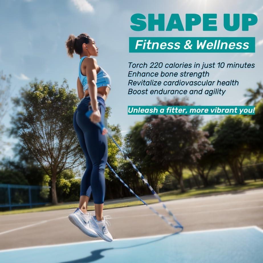 Cuerda de Saltar IDOU 2.74m Ajustable con Cuentas - Sin Enredos