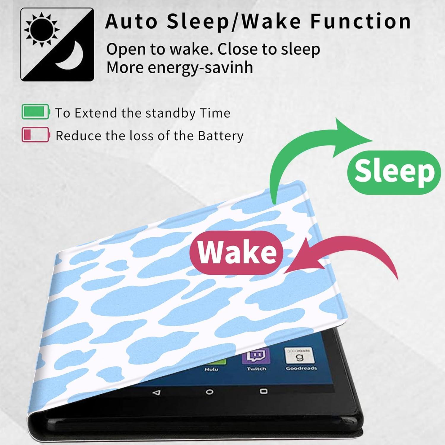 Funda BVCLKJPOI para Kindle 6" 11ª Gen 2022 - Estampado Vaca Azul