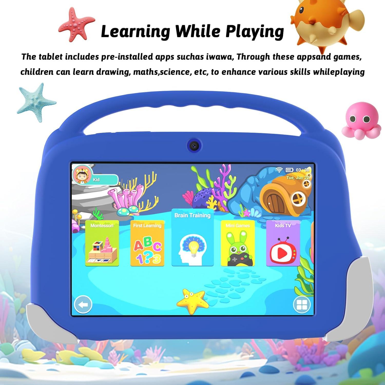Tableta para Niños Aheadthink 8" 4GB RAM 32GB ROM Doble Cámara