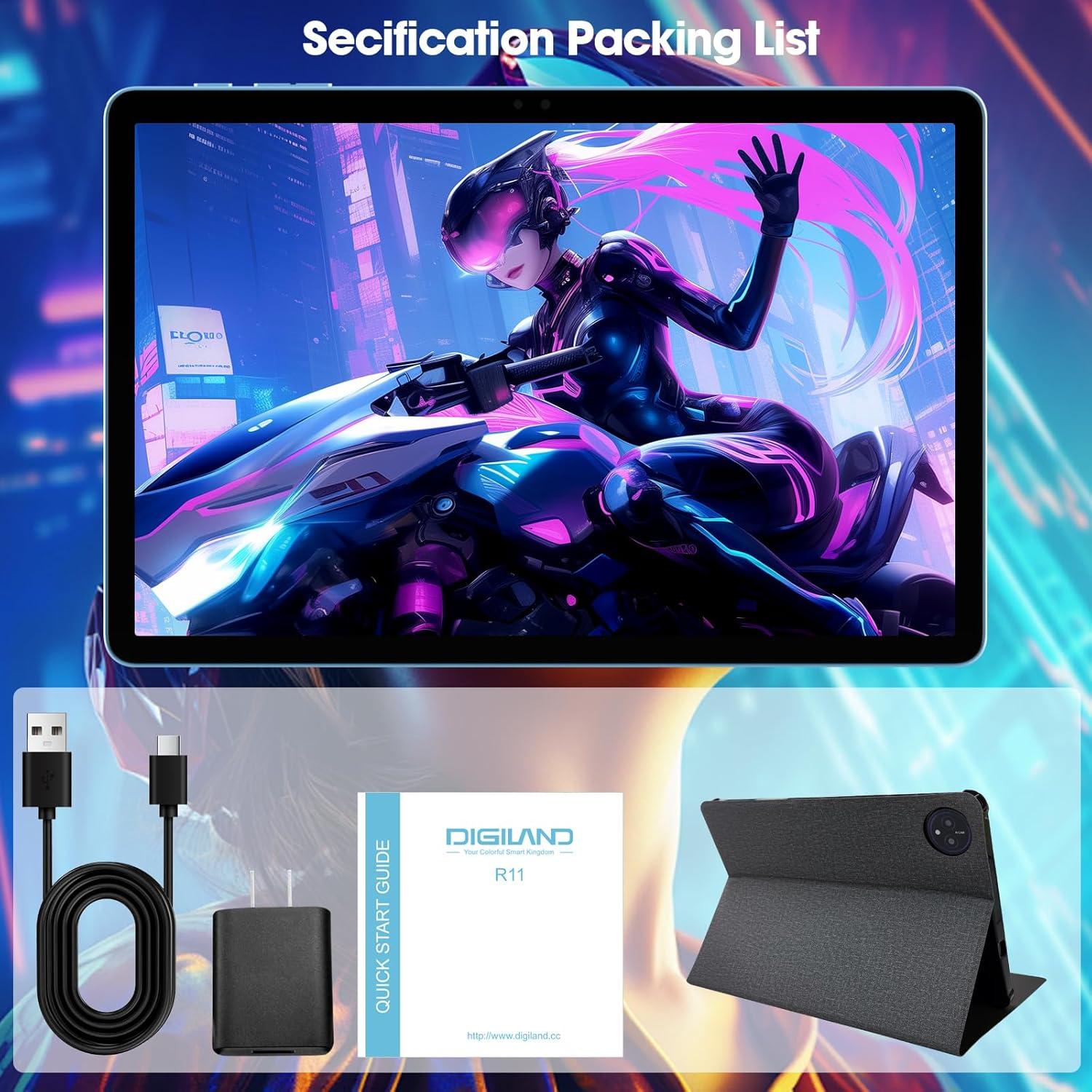 Tableta Android DigiLand R11 Azul 11" 12GB RAM 128GB