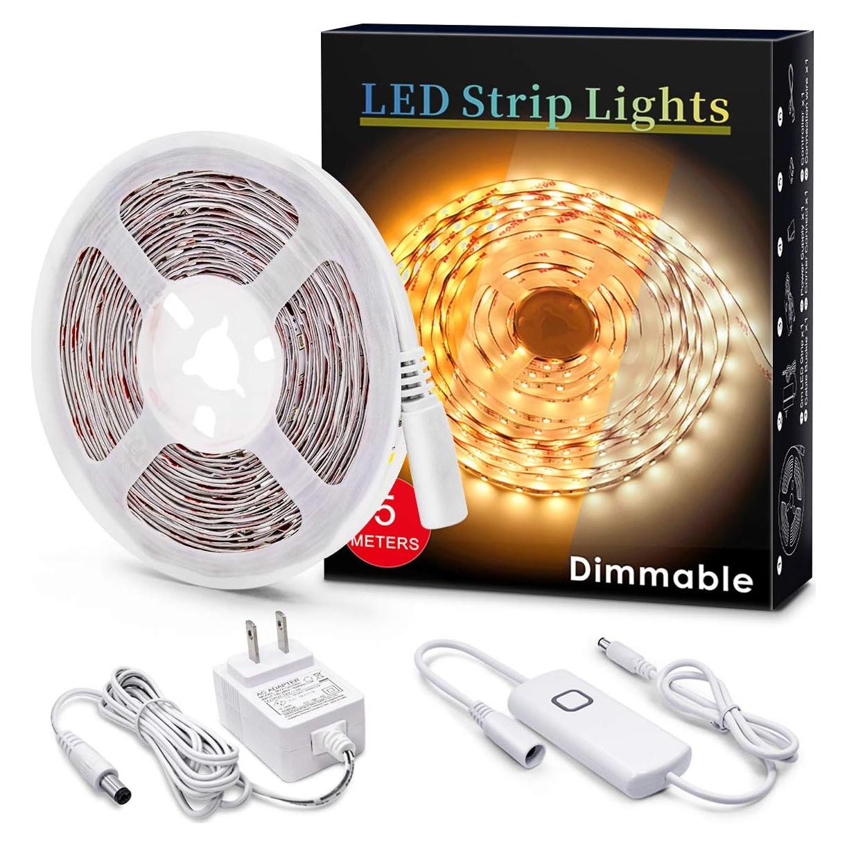 Tira de Luces LED MYPLUS 5M Regulable 1050LM Blanco Cálido