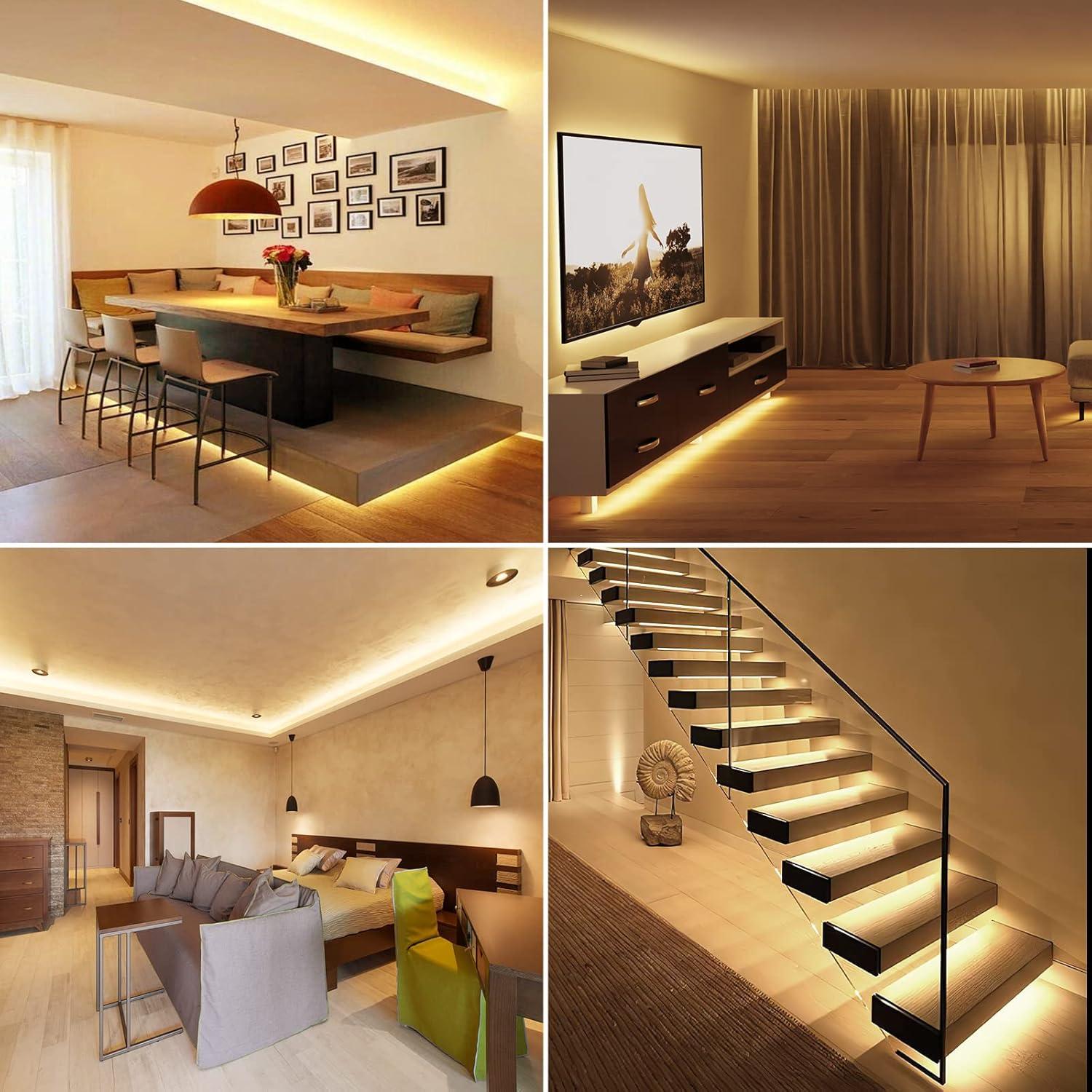 Luz de Tira LED Lepro 10m 12V Blanco Cálido 300 LEDs Paquete de 2