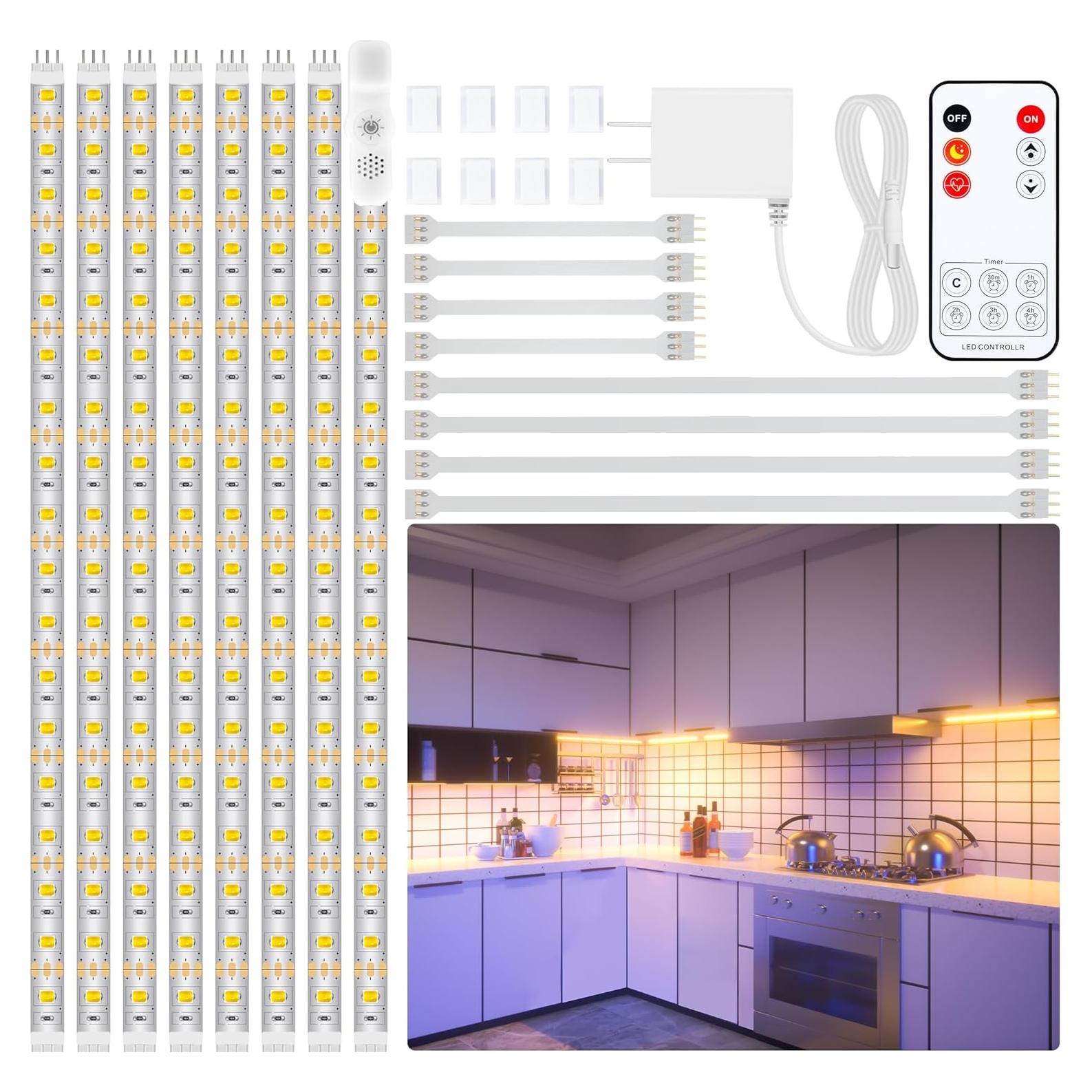 Kit de Iluminación Bajo Gabinete LAFULIT 4m 8 PCS LED 2700K