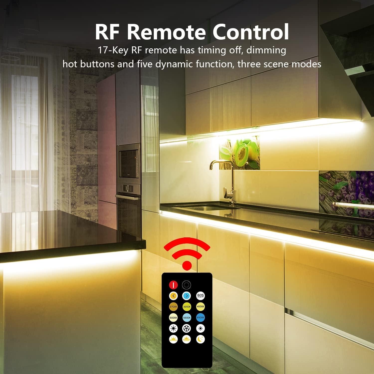 Luces LED Bajo Gabinete DAYBETTER 6 PCS Regulables 2700K-6500K