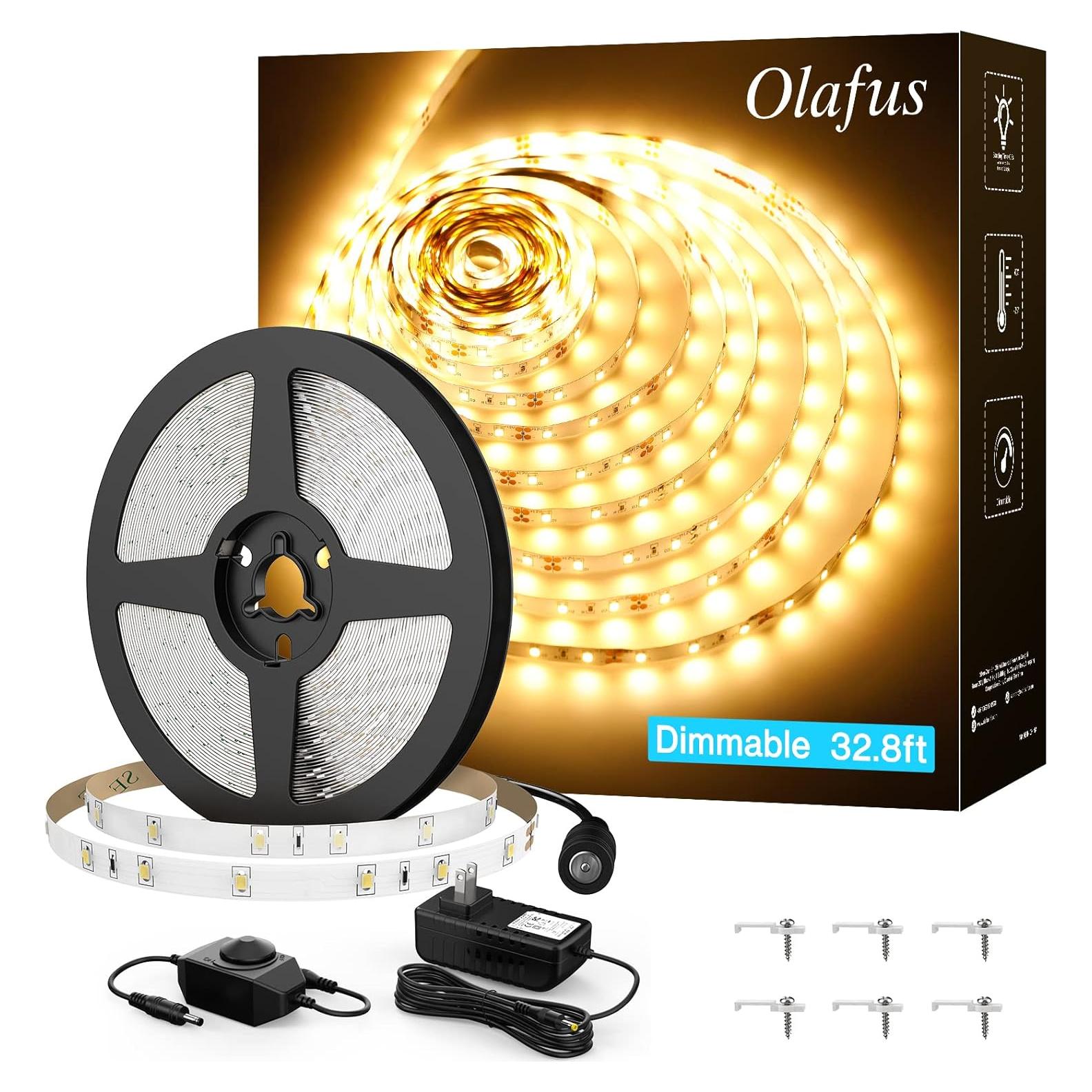 Tira de LED Olafus 10m Cálido 3000K Regulable 600 LEDs