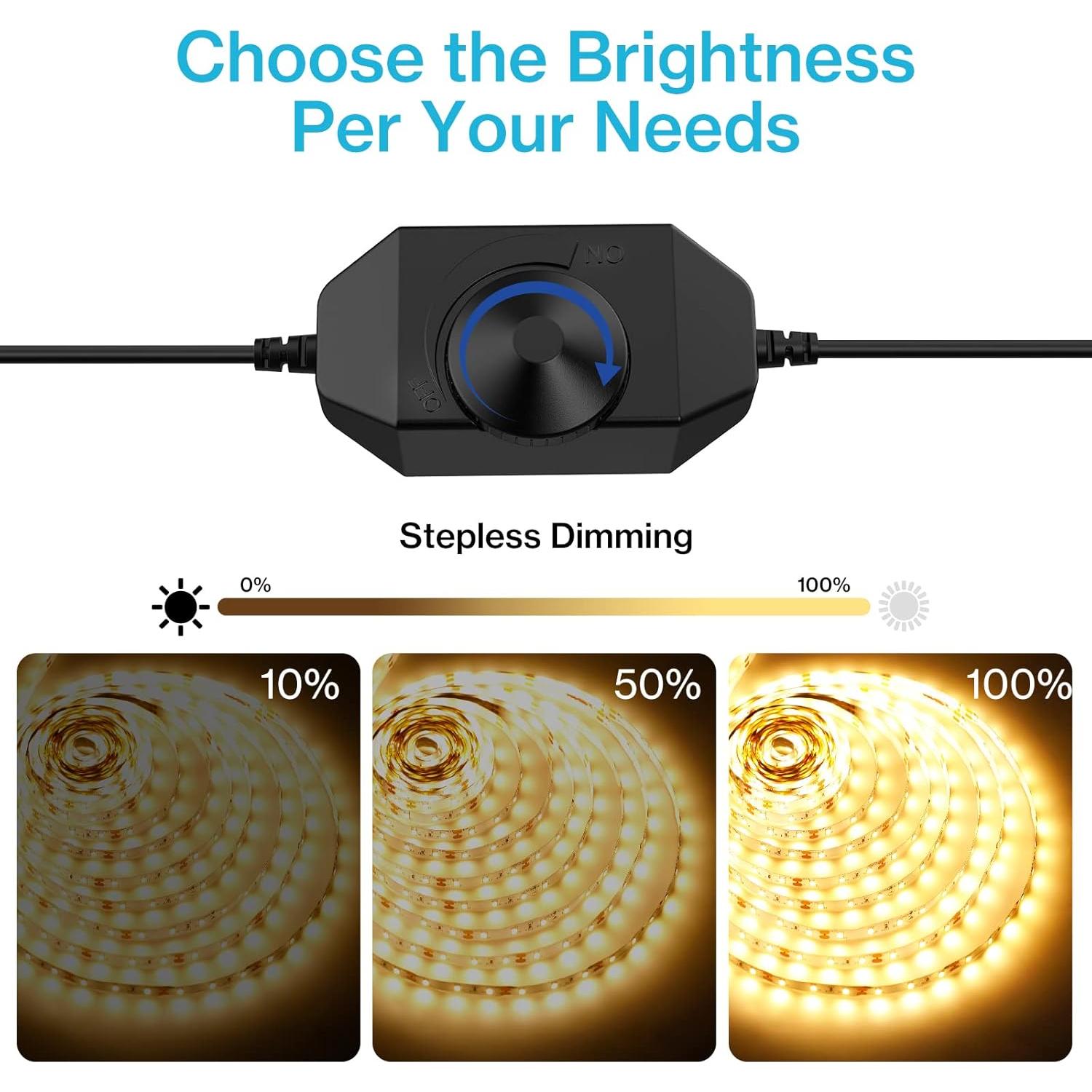 Tira de LED Olafus 10m Cálido 3000K Regulable 600 LEDs