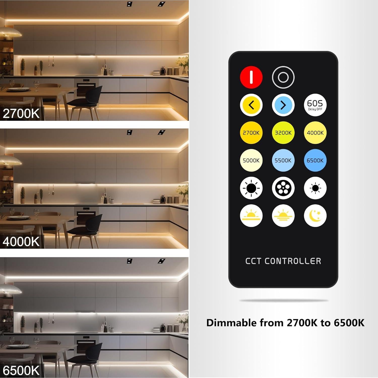 Tira de Luz LED COB Regulable 10m AXMOTUT 2700K-6500K