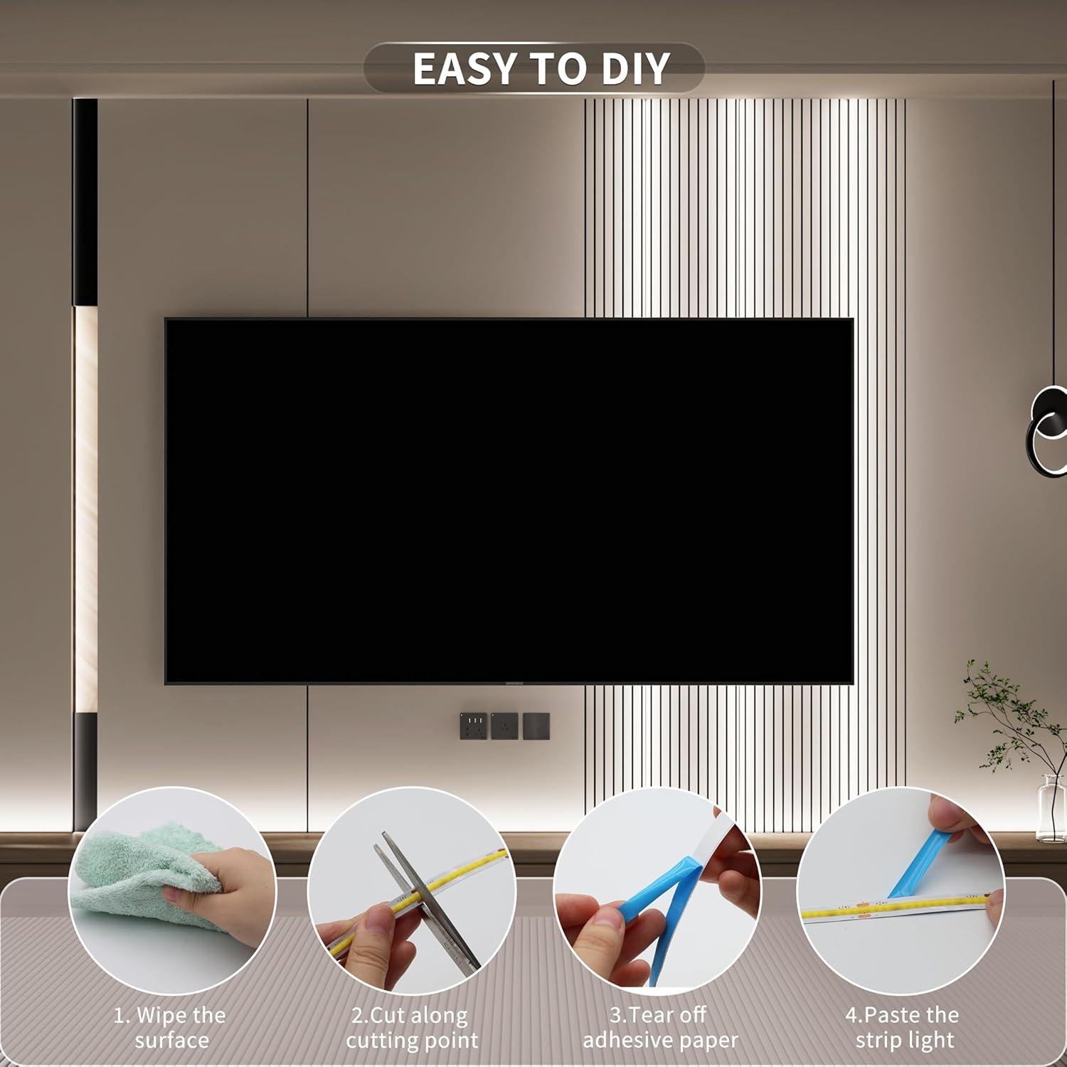 Tira LED COB 10m MIWISE 6000K Regulable CRI 90+ DC24V