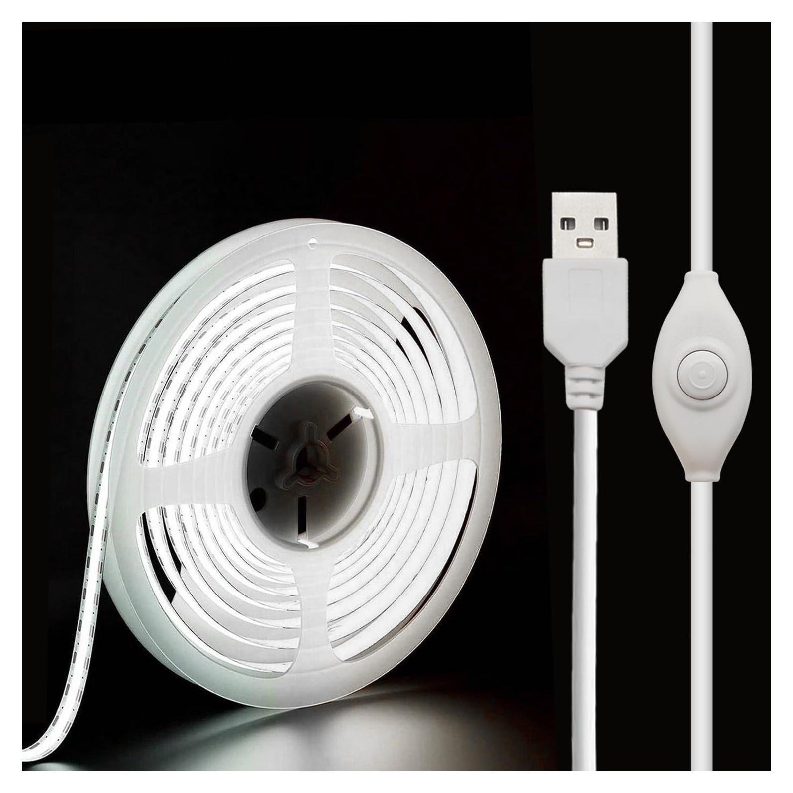 Tira de luz LED COB 1.0M LFKJ blanca 6000K USB 5V
