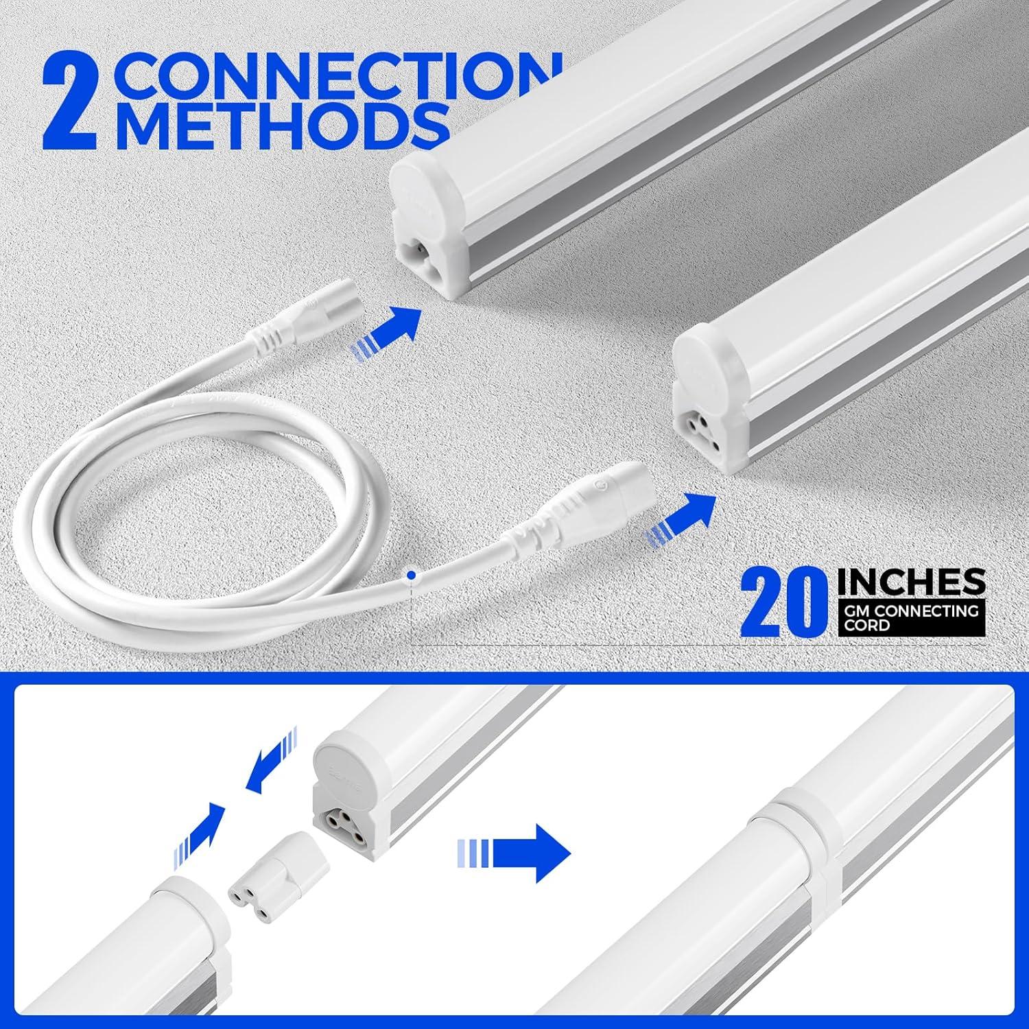 Barrina T5 4FT Luz LED 6500K 2200lm 20W Paquete de 6