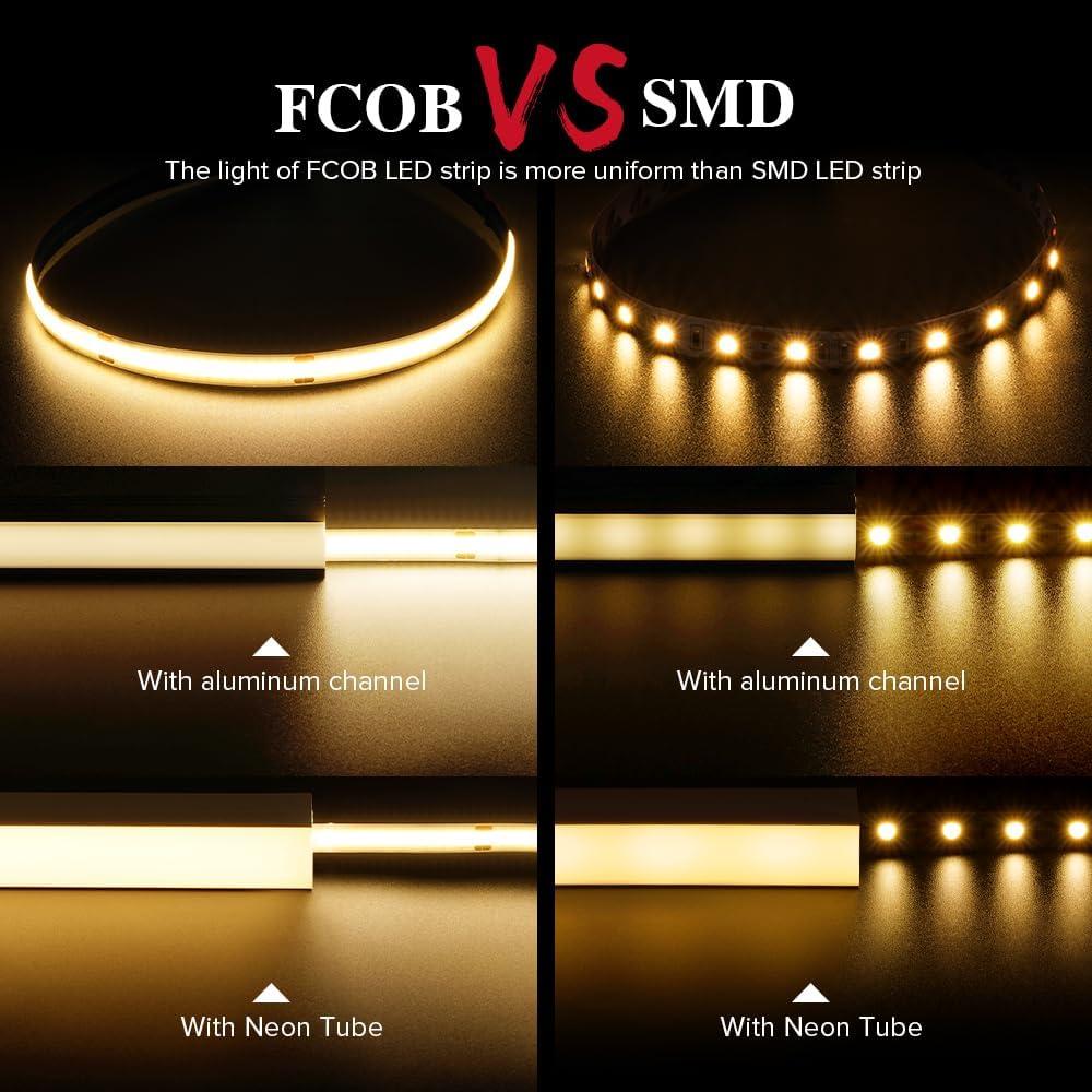 Tira LED FCOB BTF-LIGHTING 16.4FT 528LED/m 3000K 70W