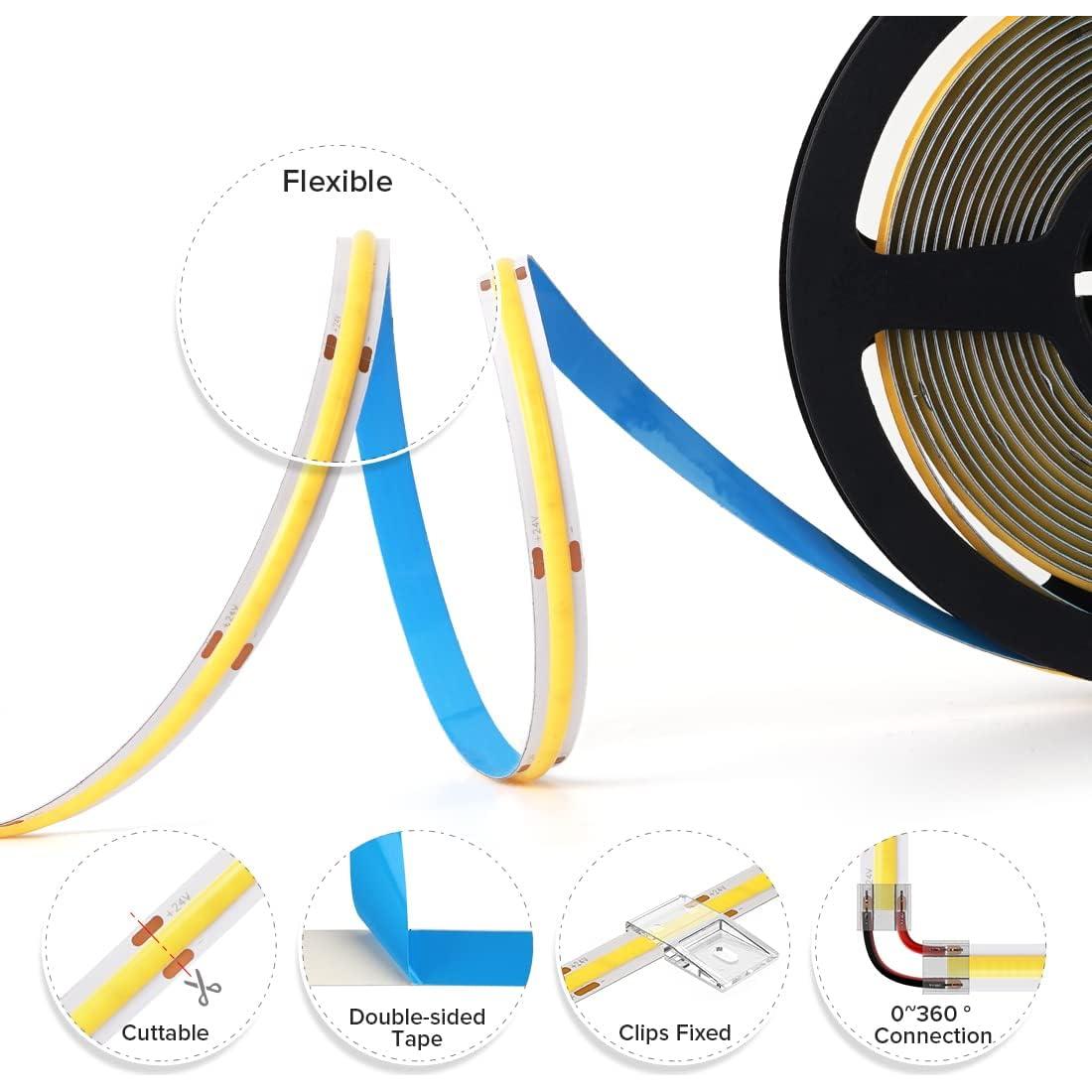 Tira LED FCOB BTF-LIGHTING 16.4FT 528LED/m 3000K 70W