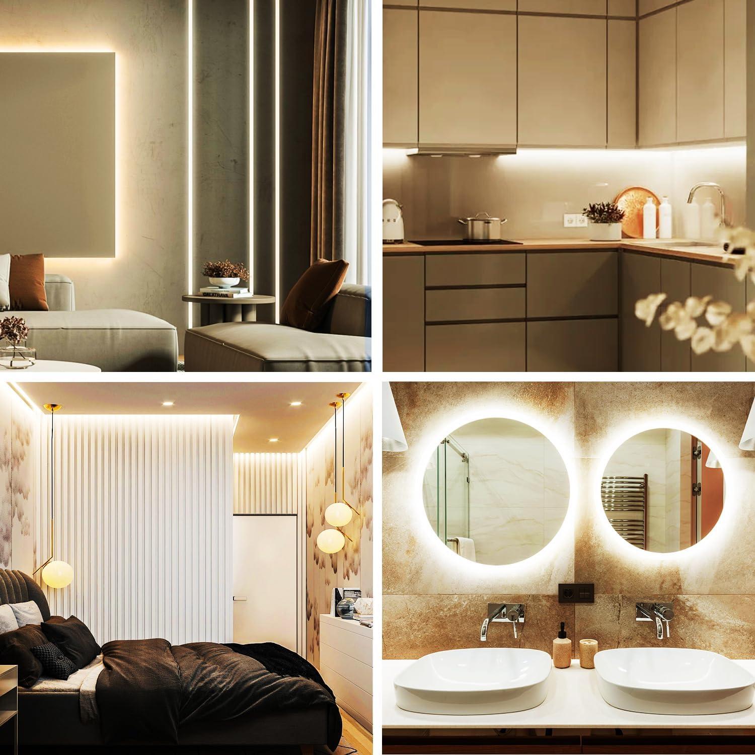 Tira LED COB 30m Yeewhale 3000K Regulable con Control Remoto