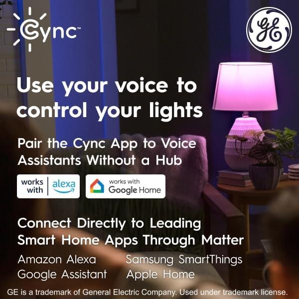 Tira LED Inteligente GE Cync 4.88m, Control por Voz, Multicolor