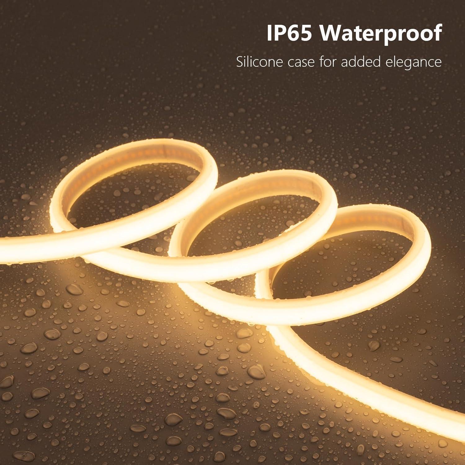 Tira de LED COB 20m 200W IP65 Blanco Cálido 3000K BENLUN