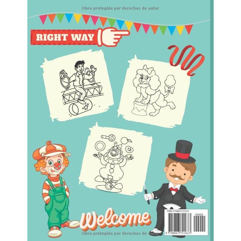 Libro para colorear de circo para niños: -Libro para colorear de animales de circo para niños, niñas y jóvenes - ¡Con: payasos, acróbatas, animales ... cuerda floja y más! - (Spanish Edition)