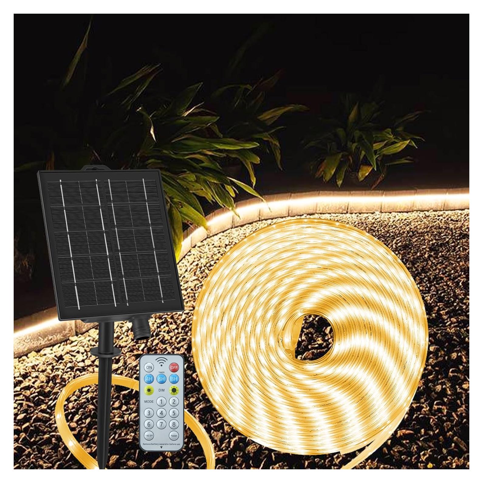 Luces de Tira Solares 10m Echosari IP68 LED Control Remoto