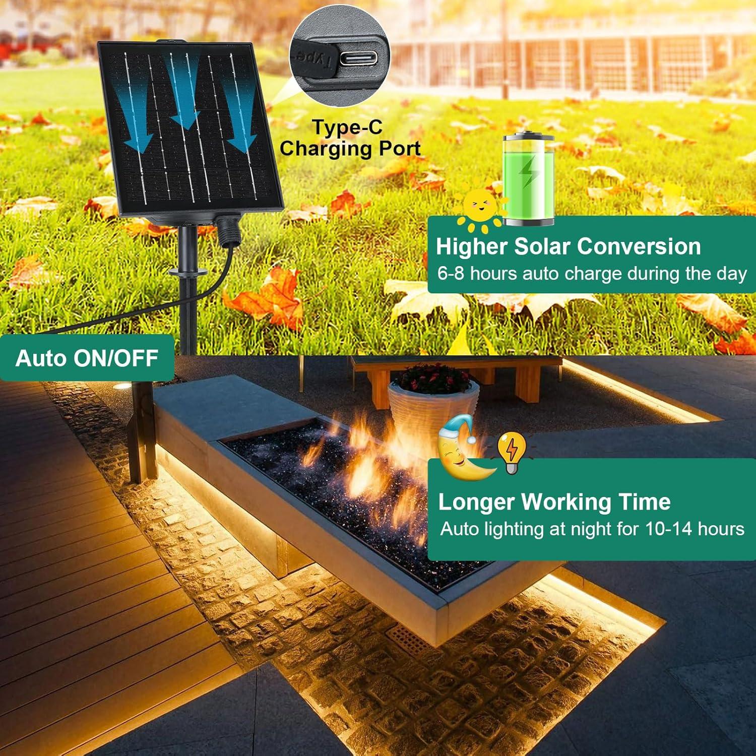 Luces de Tira Solares 10m Echosari IP68 LED Control Remoto