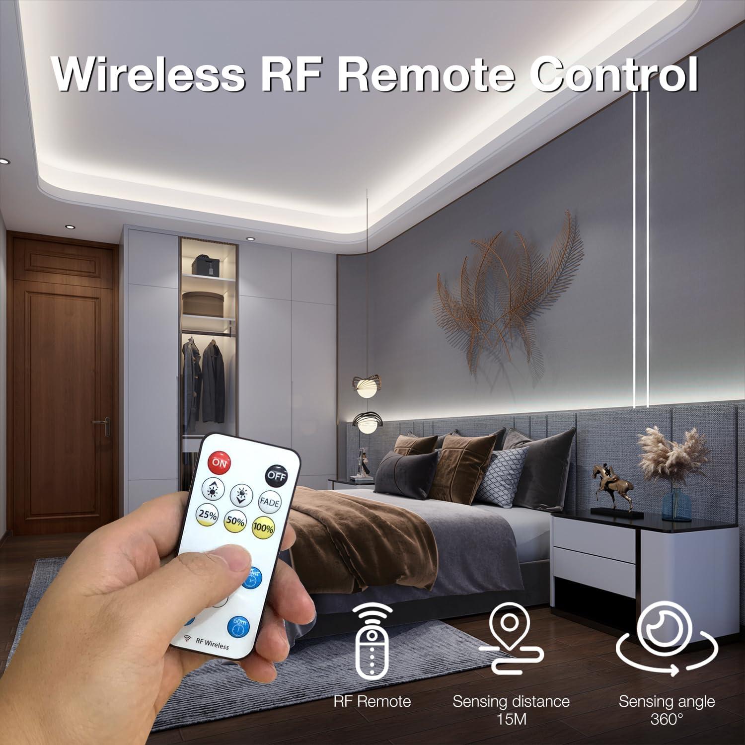 Tira de luces LED COB 5m DAYBETTER 6500K regulable con control remoto