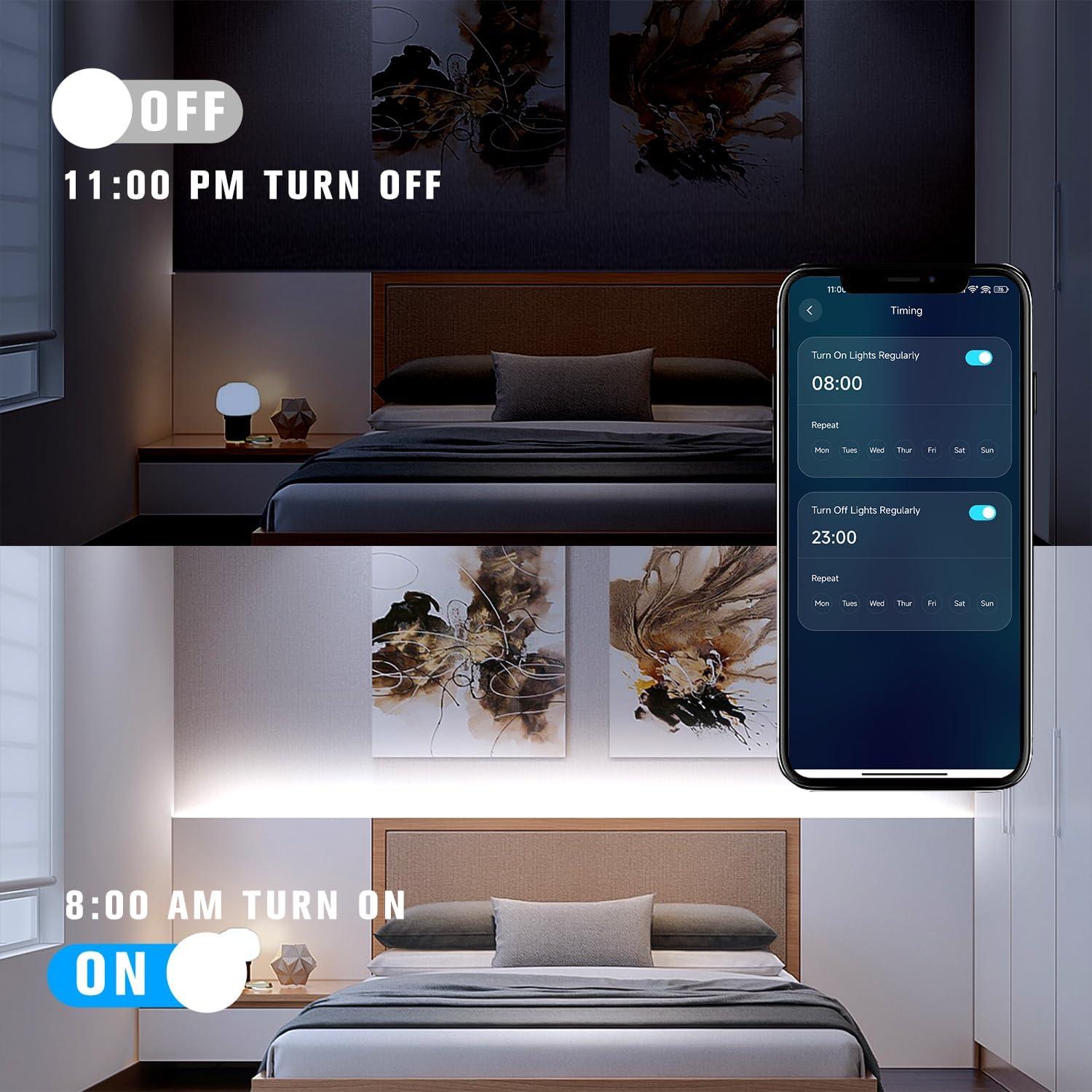 Tira de luces LED COB 5m DAYBETTER 6500K regulable con control remoto