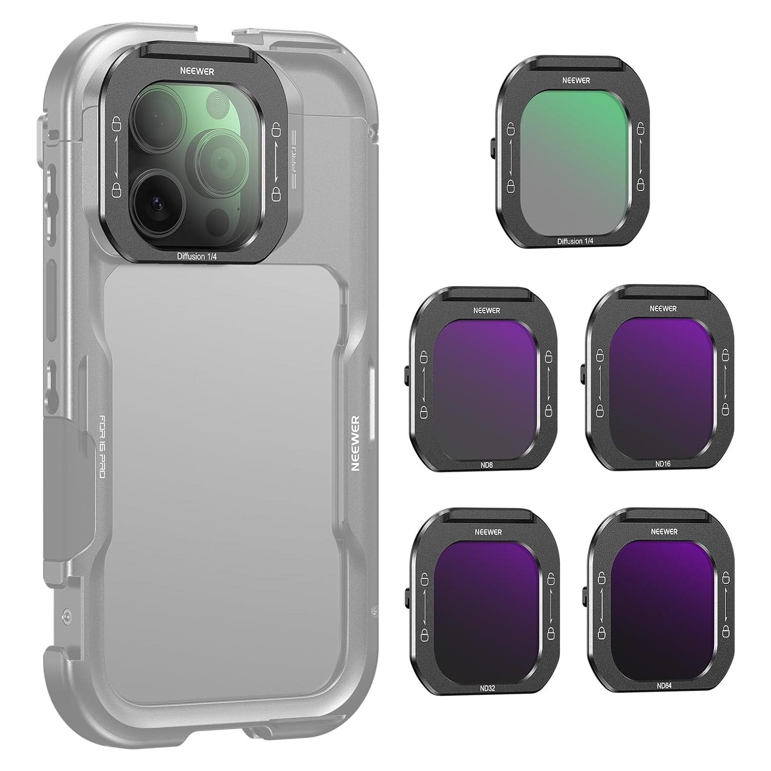 Kit de Filtros NEEWER para iPhone 16 Pro/Pro Max - 5 Piezas