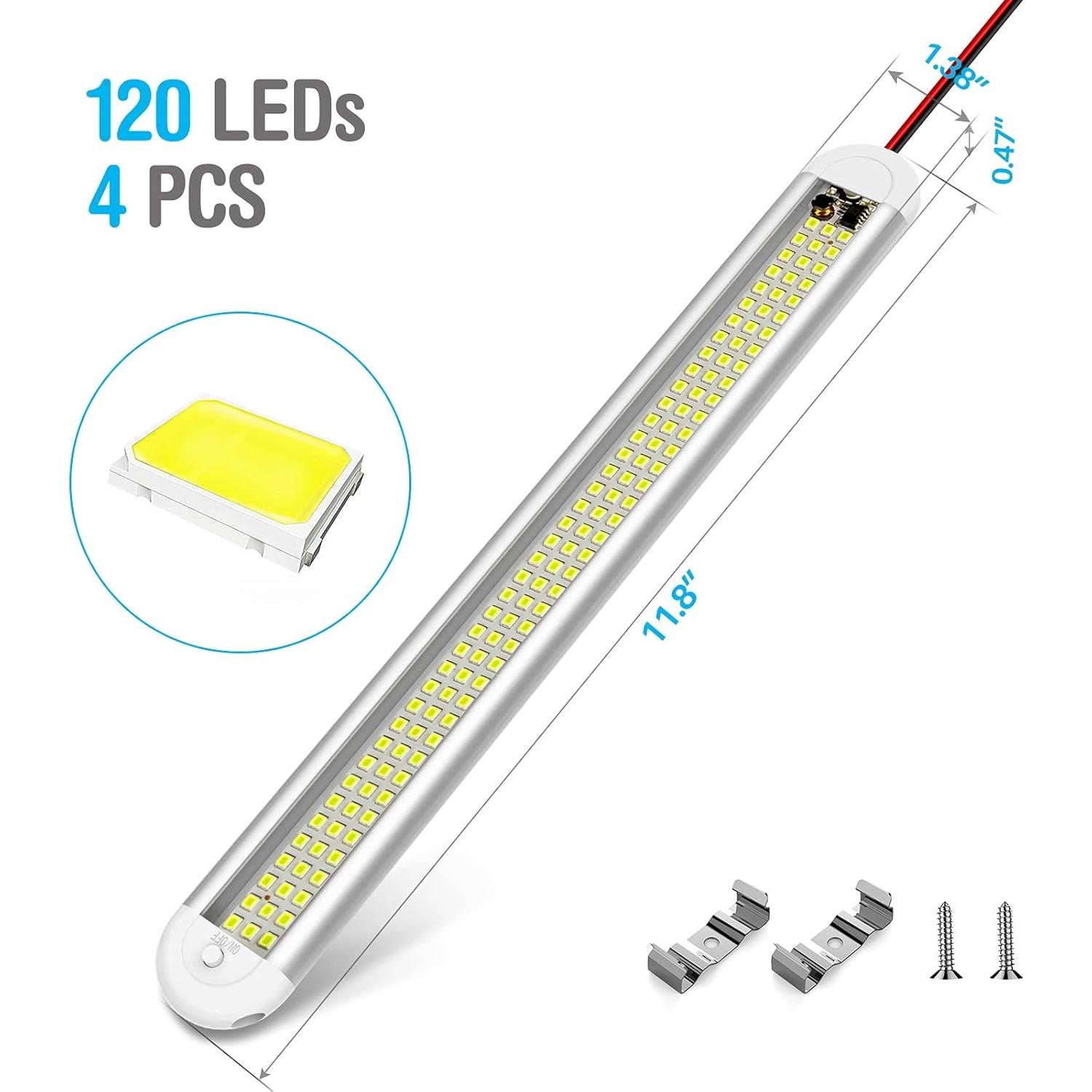 Barra de Luz Interior LED 12V CT CAPETRONIX 120 LEDs 1500LM 8W