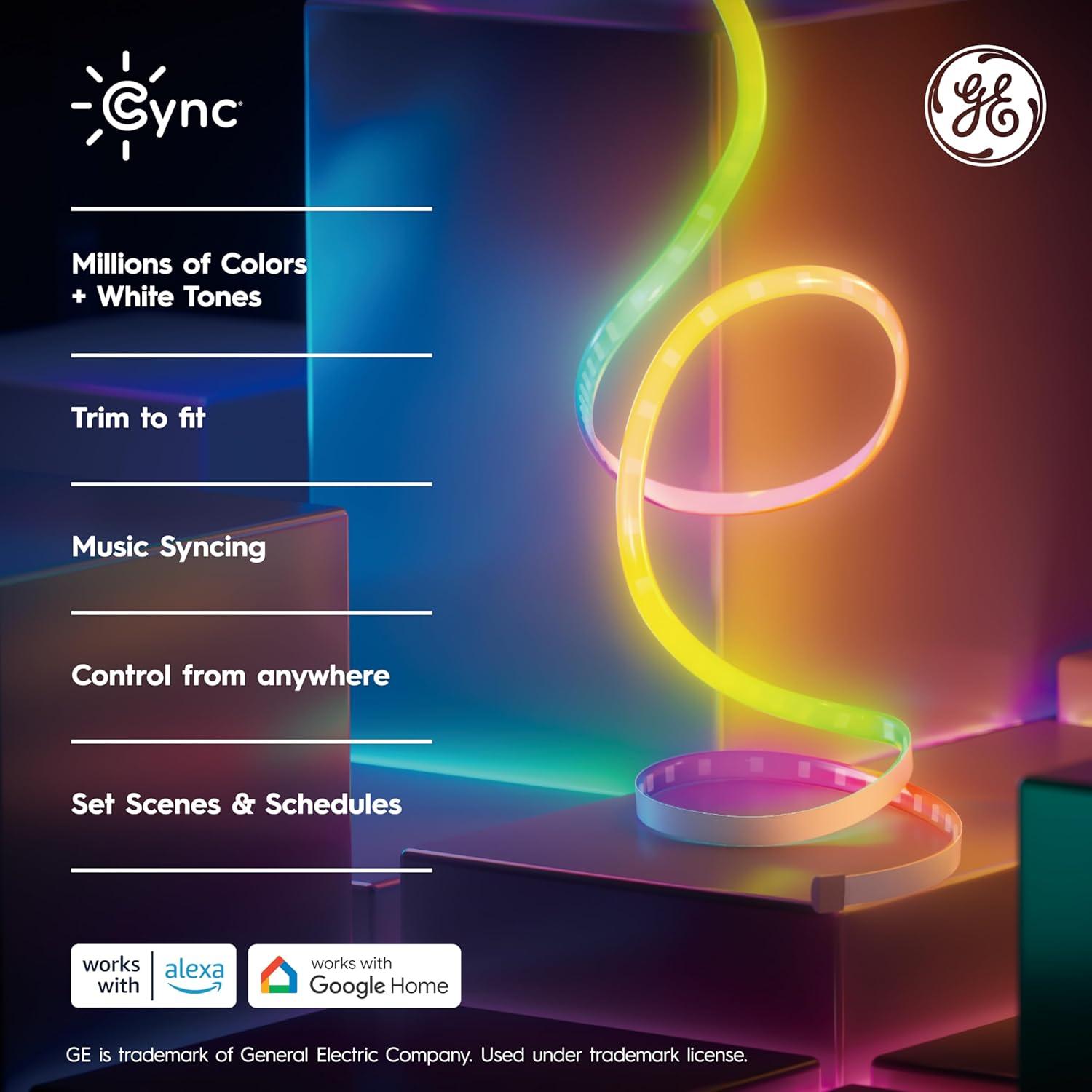 Tira de Luz LED Inteligente Cync 4.88m Sincronización Música