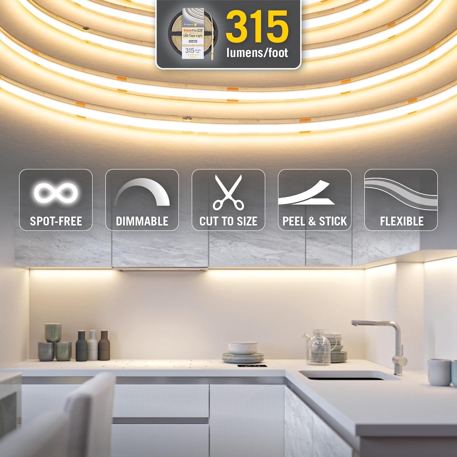 Cinta de Luz LED Armacost 2.5m 24V Blanco 3000K COB 2583lm