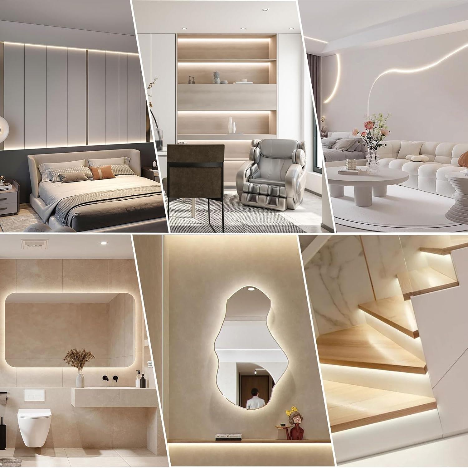 Tira de Luz LED Blanca 20ft QENLAI con Control Remoto 6500K