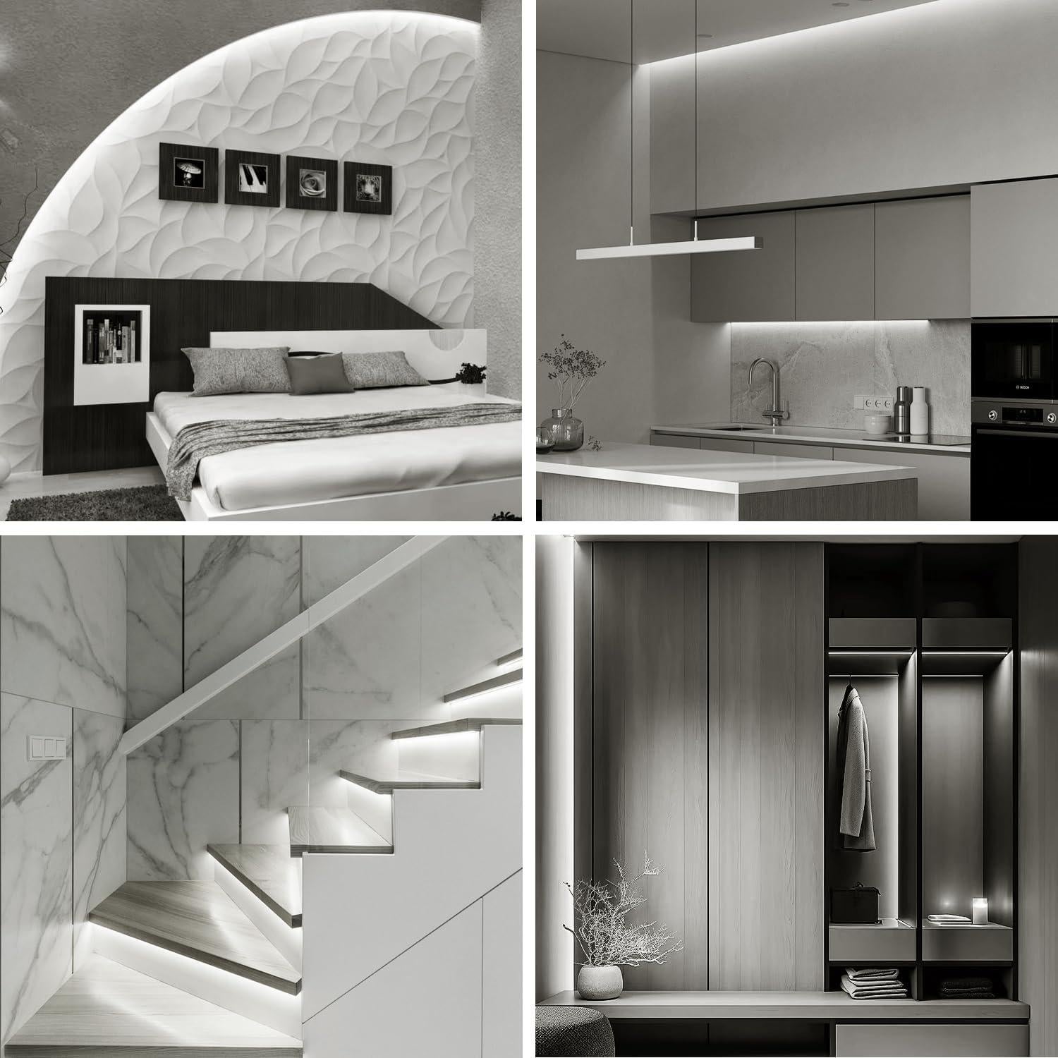 Tira LED COB 15.24m Yeewhale 6000K Regulable con Control Remoto