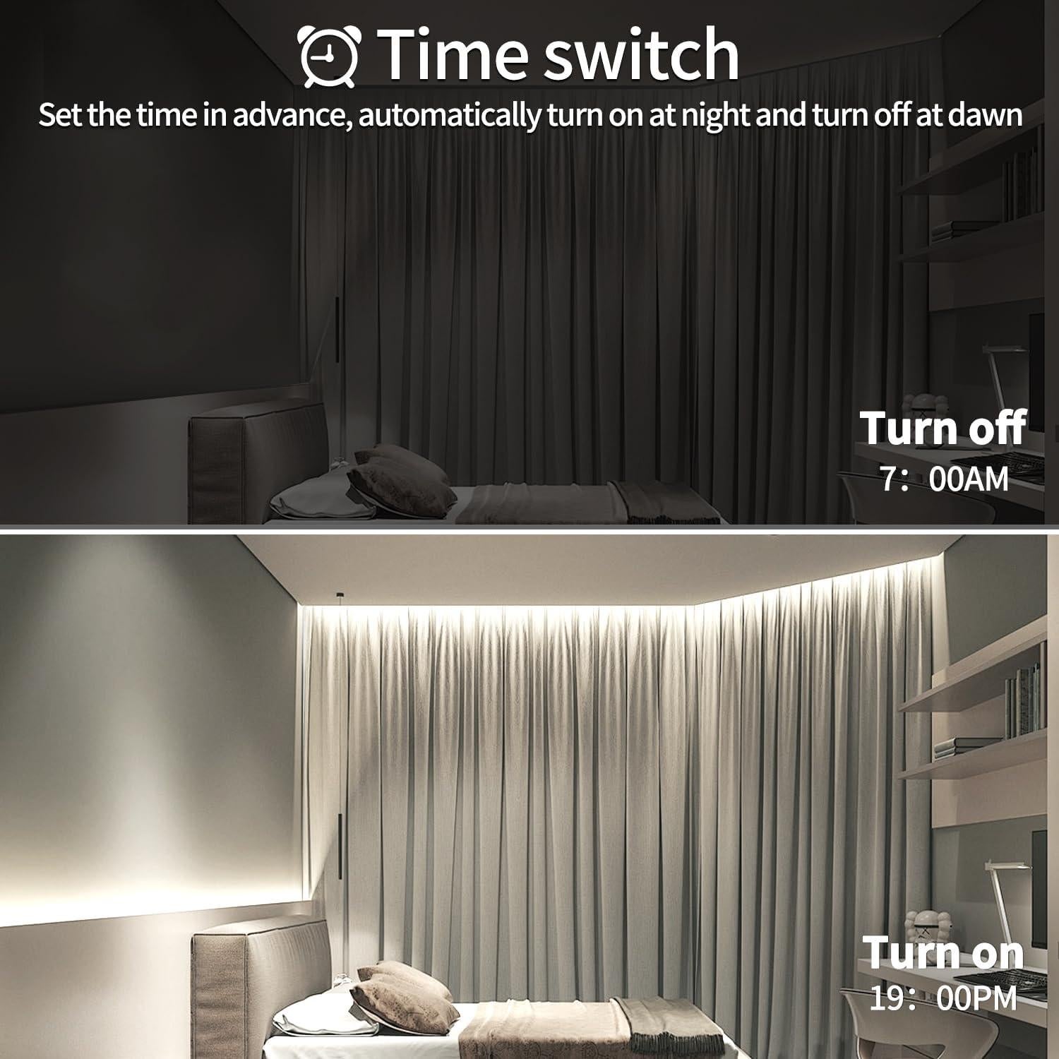 Tira LED COB 15.24m Yeewhale 6000K Regulable con Control Remoto