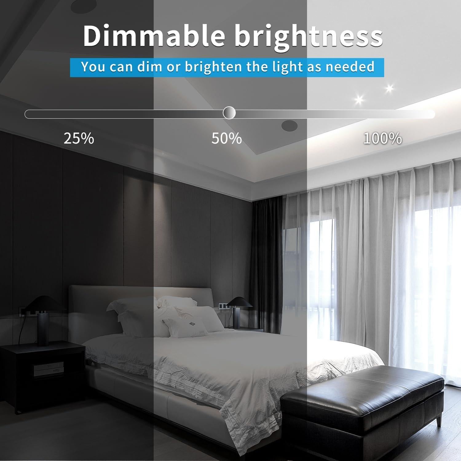 Tira LED COB 20m 6000K Yeewhale Regulable con Control Remoto