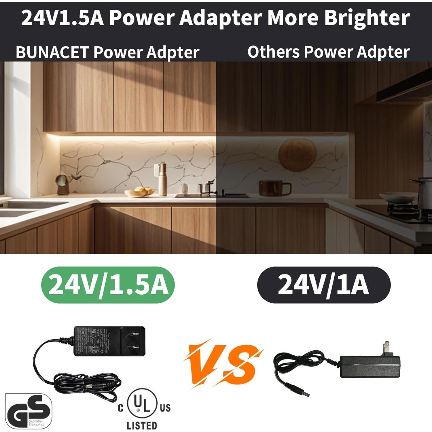 Tira de luz LED COB 12m BUNACET Blanco cálido 3000K con control remoto