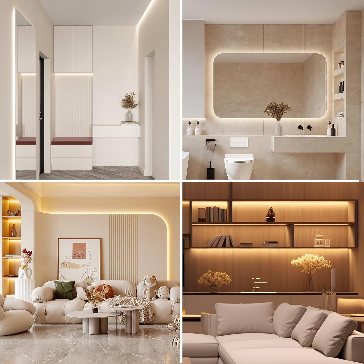 Tira de luz LED 5m PIZHLO regulable 2700K-6500K con control remoto