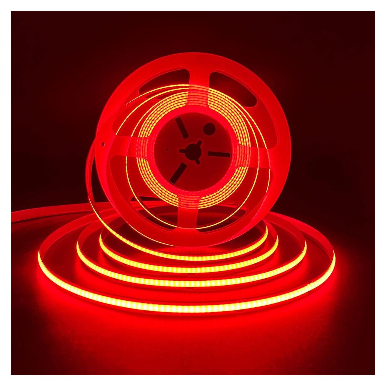 Tira de luces LED COB HAMRVL 5M Rojo DC12V 320 LEDs/M