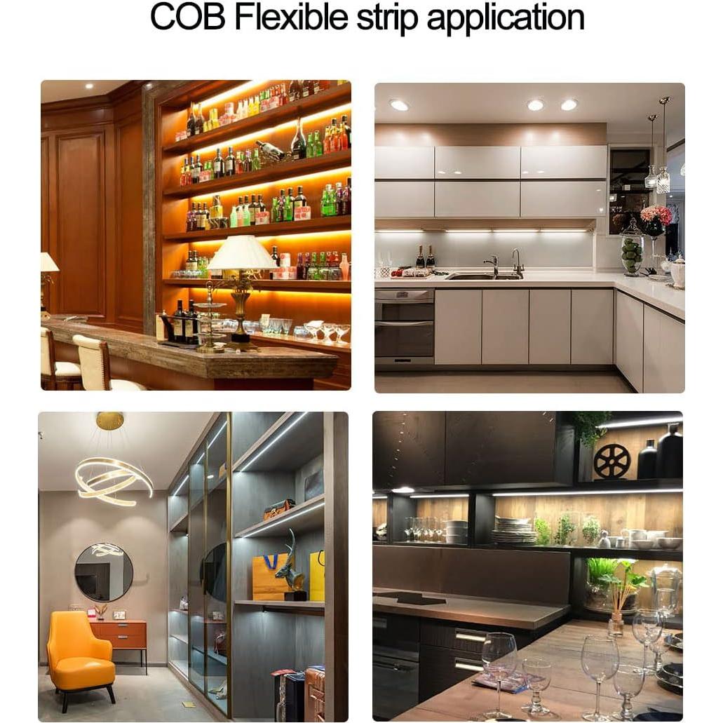 Tira de luces LED COB HAMRVL 5M Rojo DC12V 320 LEDs/M