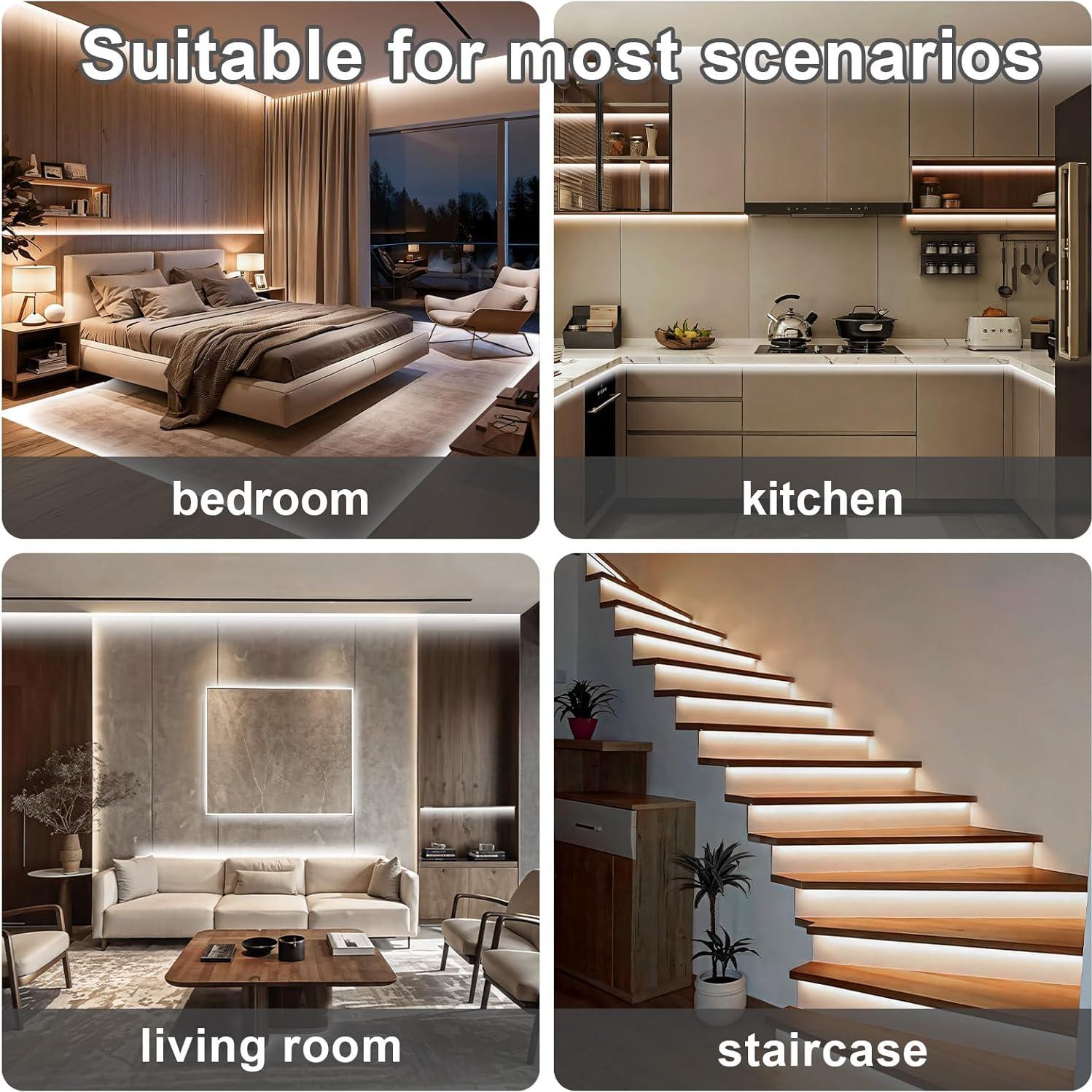 Tira de Luz LED COB 100FT Talkhigh 6500K Control Remoto