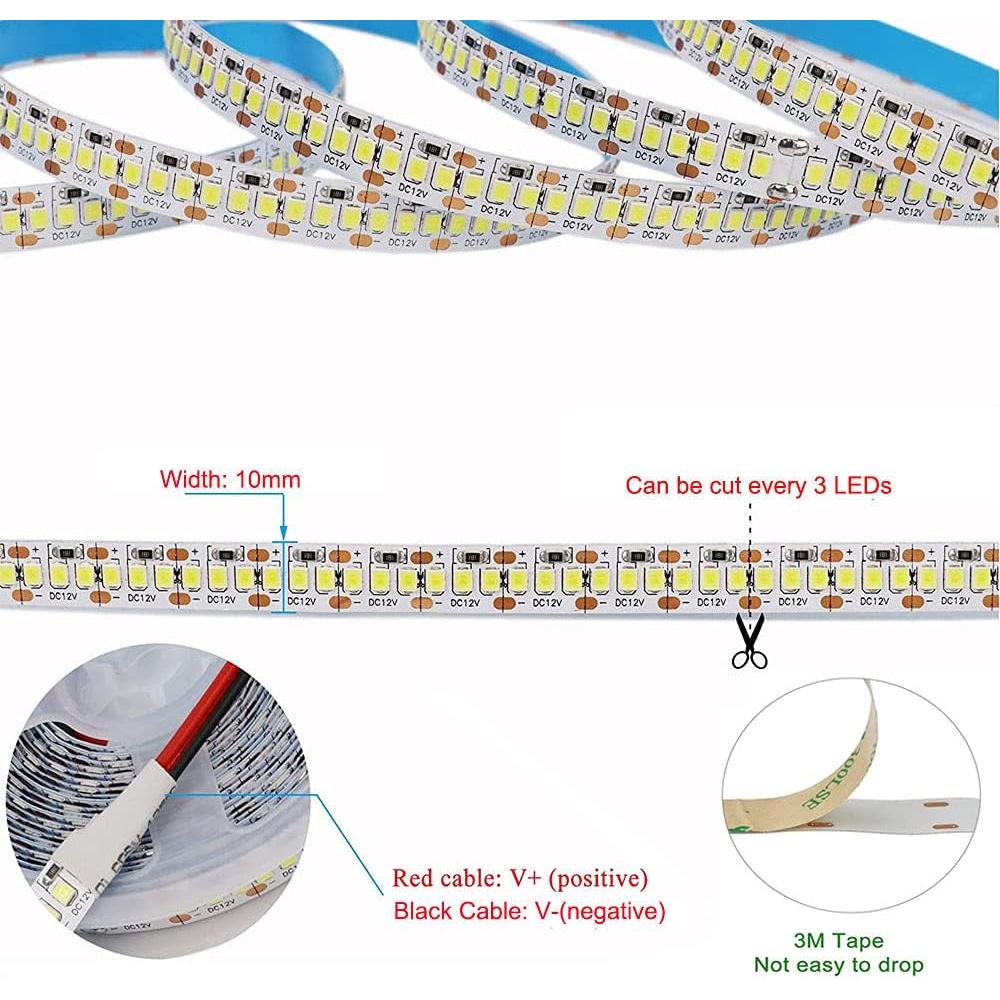 Tira LED SMD 2835 5m 1200 LEDs 26000LM Blanco Frío 6500K