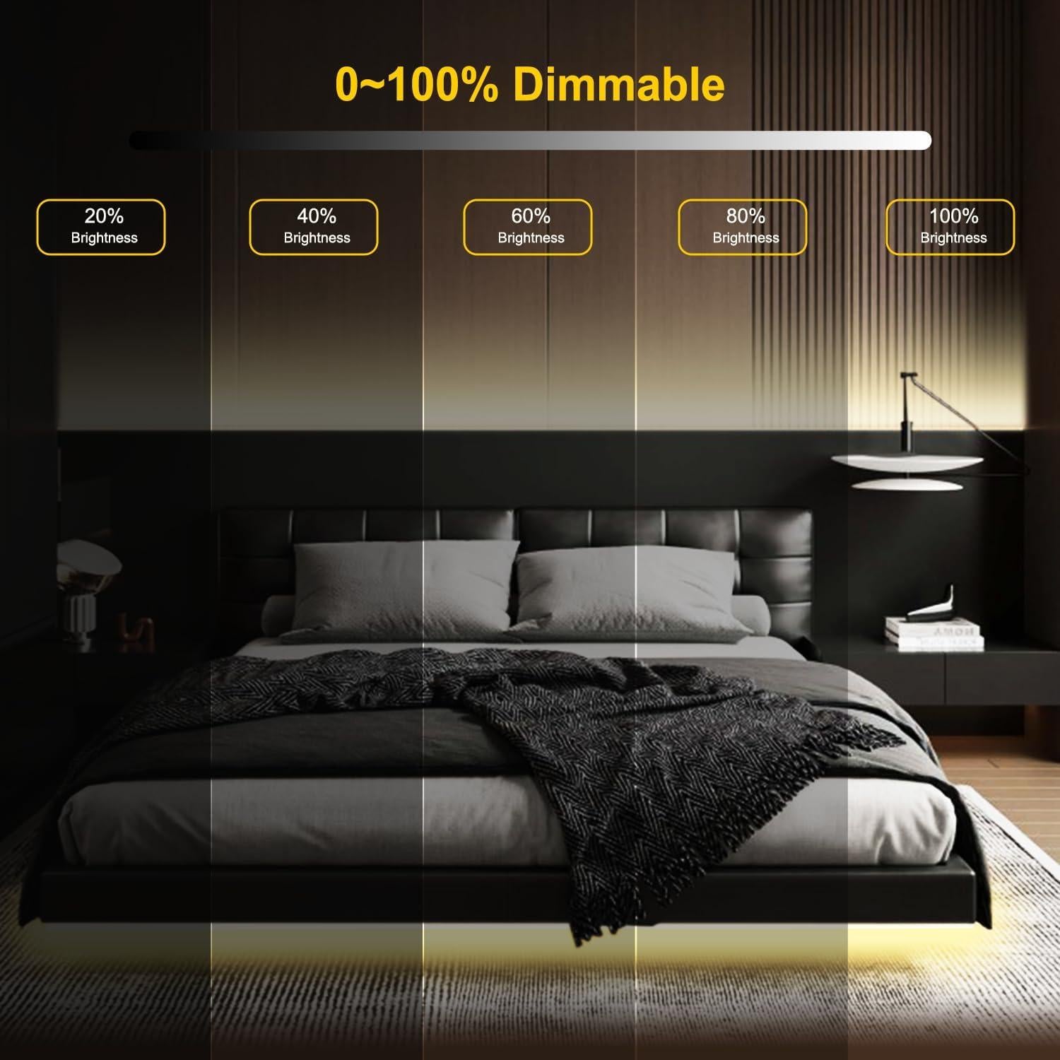 Tira de luz LED COB Pandery 3m CCT 2700K-6500K control APP