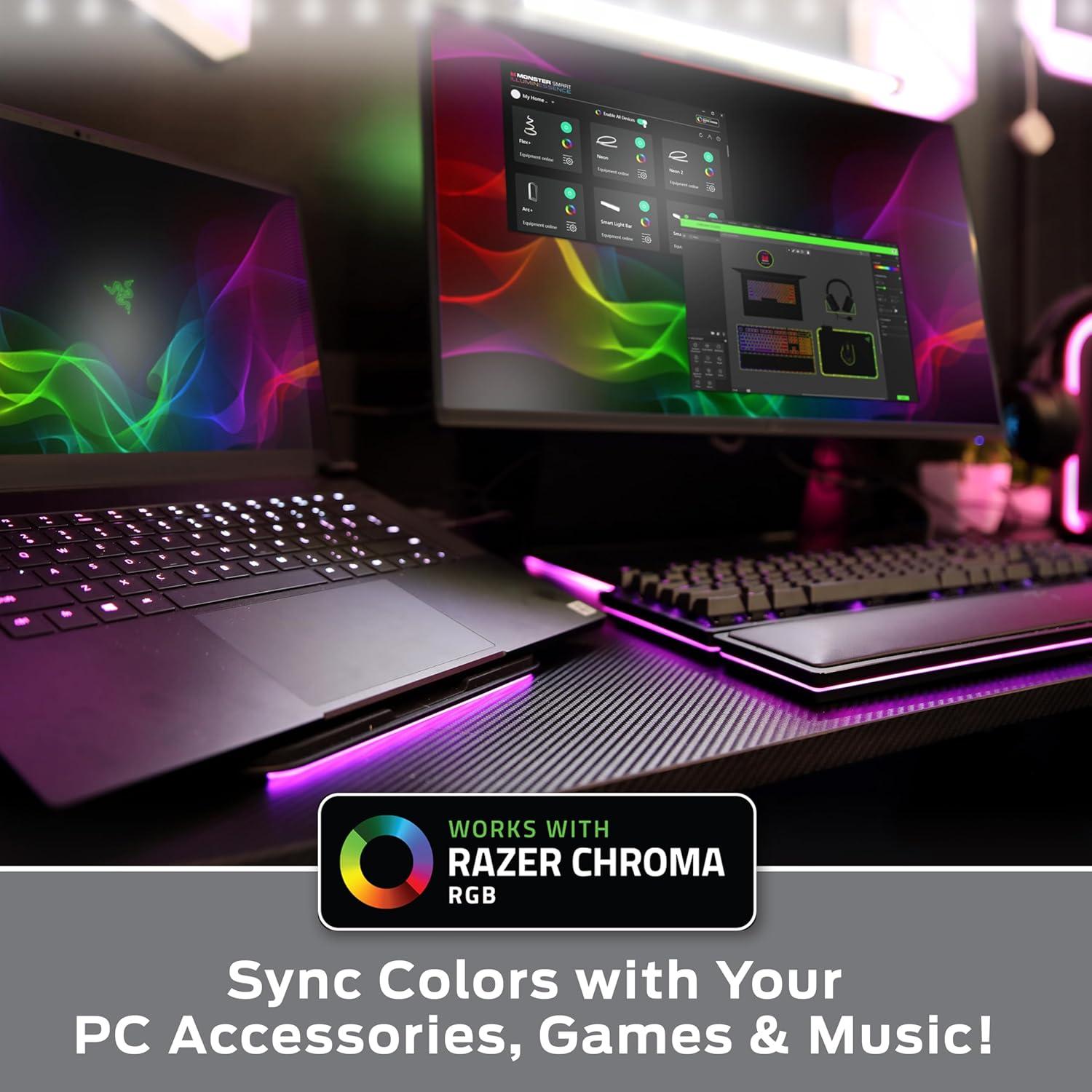 Tira LED Monster Smart RGB+IC 3.05m - Luces reactivas al sonido