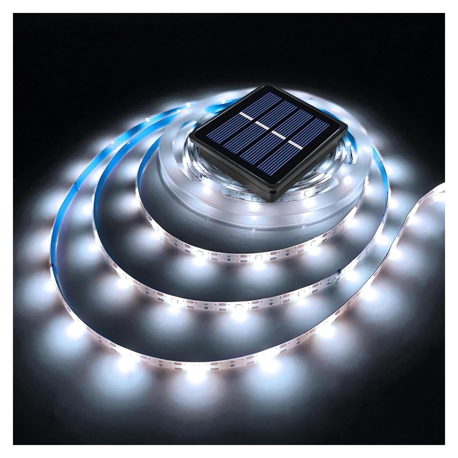 Luces de tira LED solares Ousam 6.0m impermeables 180 LED