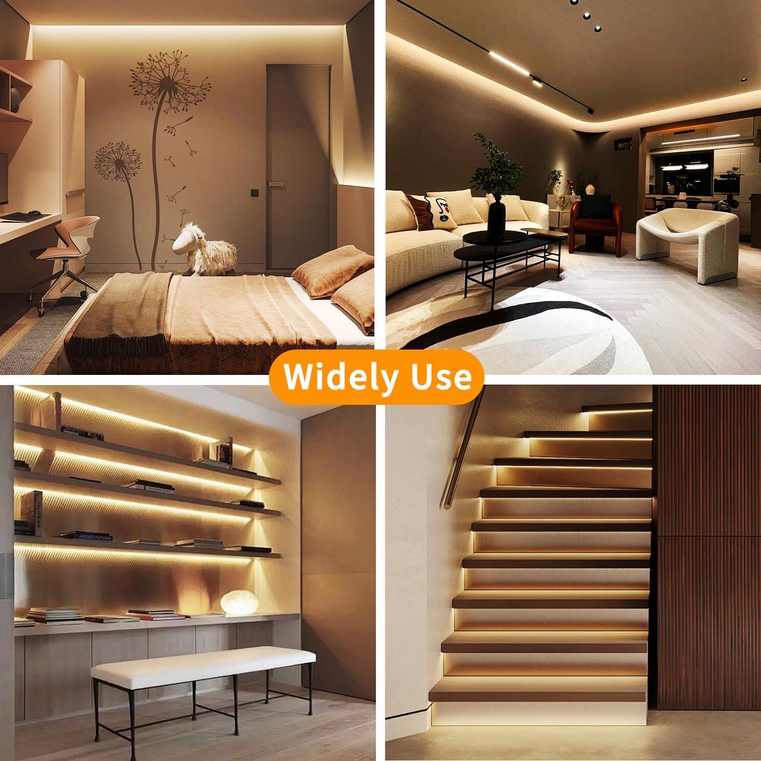 Tira LED COB 10m Yeewhale 3000K Regulable con Control Remoto