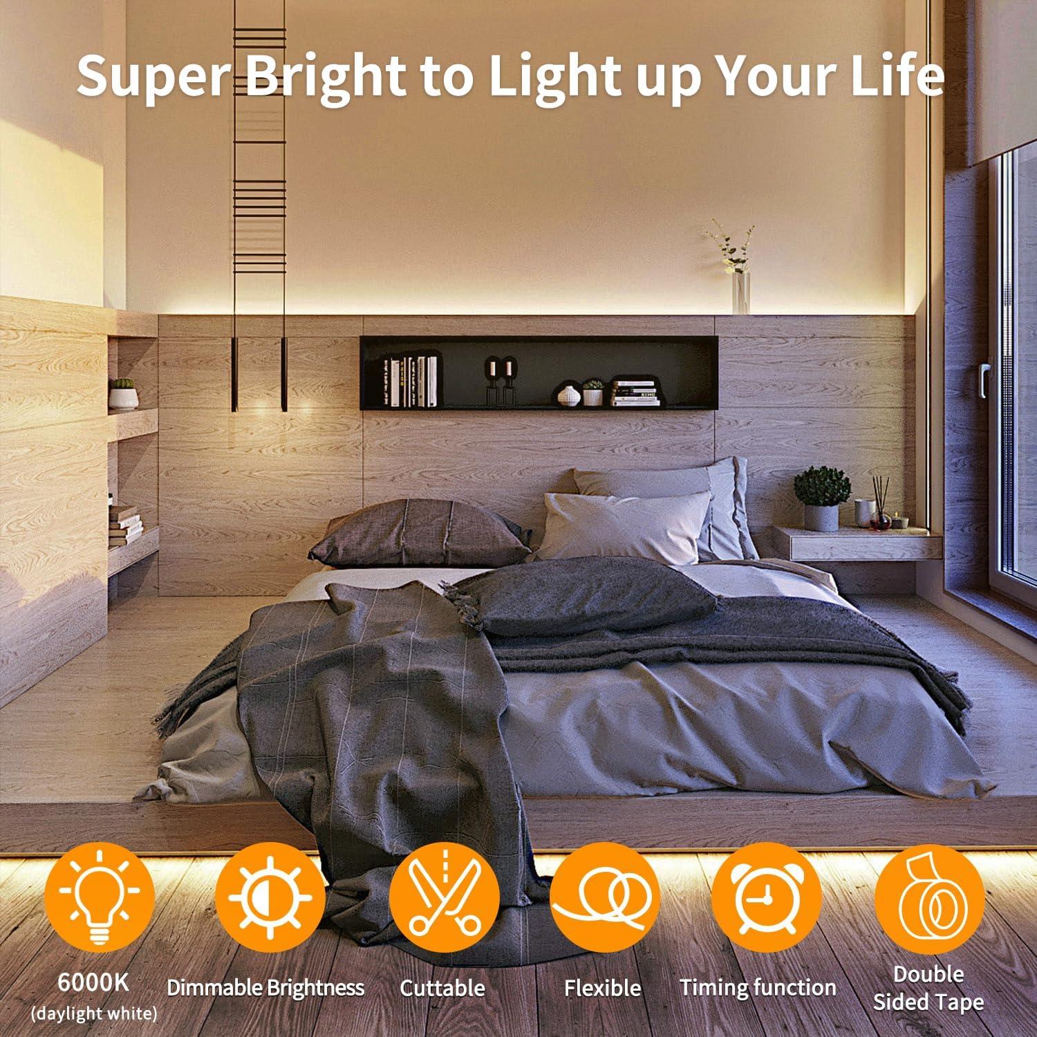 Tira LED COB 10m Yeewhale 3000K Regulable con Control Remoto