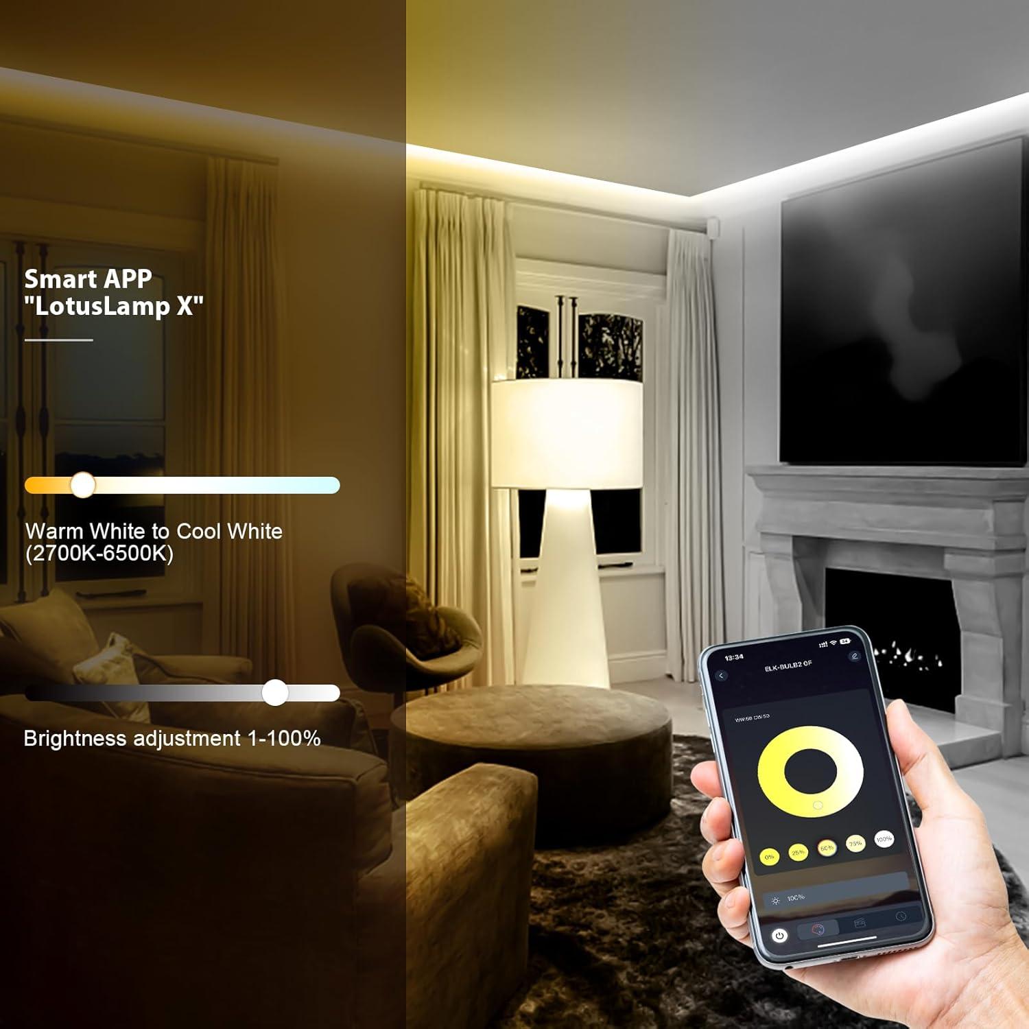 Tira de luz LED COB Wefomey 10m regulable 2700K-6500K