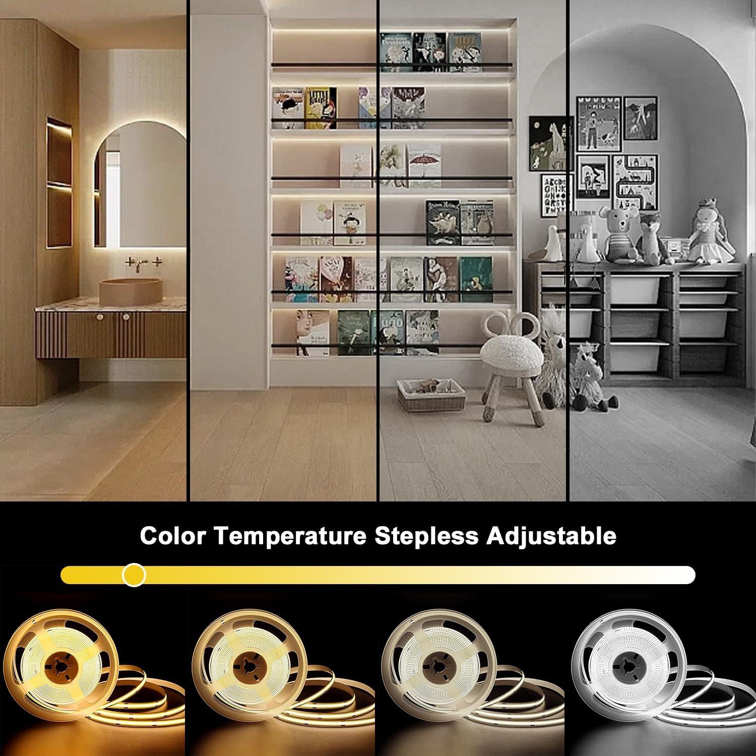 Tira de LED COB VST 5m 24V Regulable 2700K-6500K CRI 93