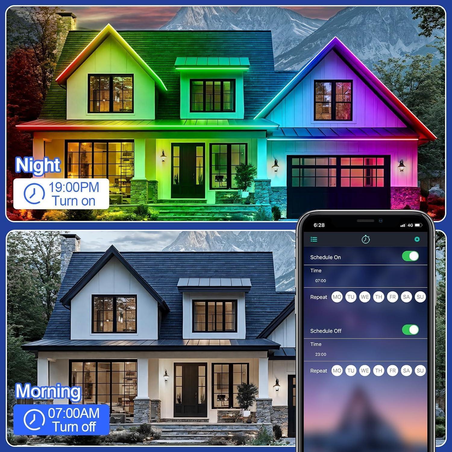 Tira LED Exterior Impermeable ZOEGI 15m RGB IP68 Control Remoto