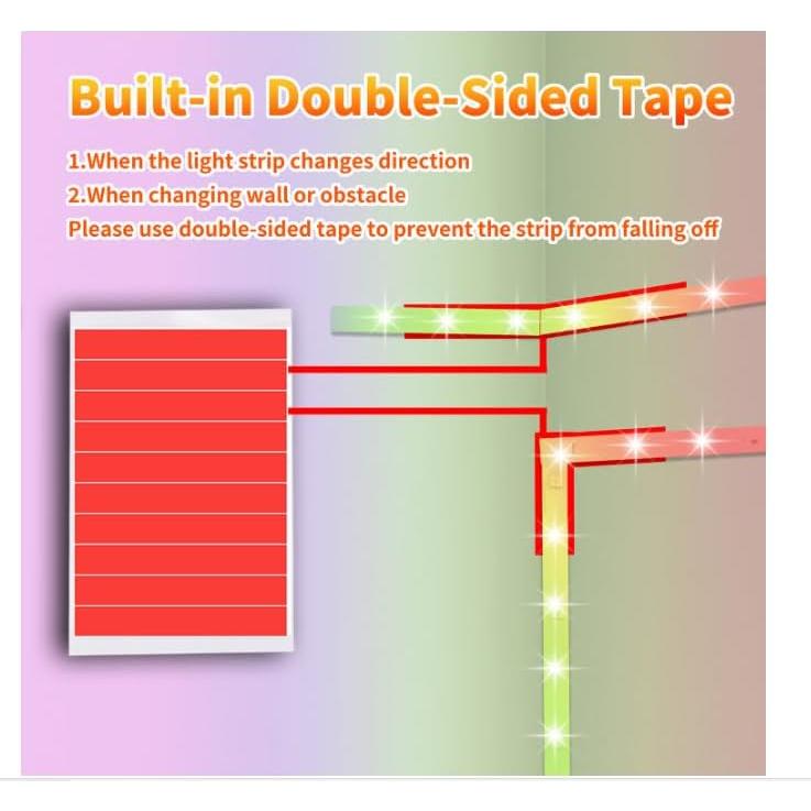 Tira LED RGB NBBUFF 45.72m con Control Remoto y APP