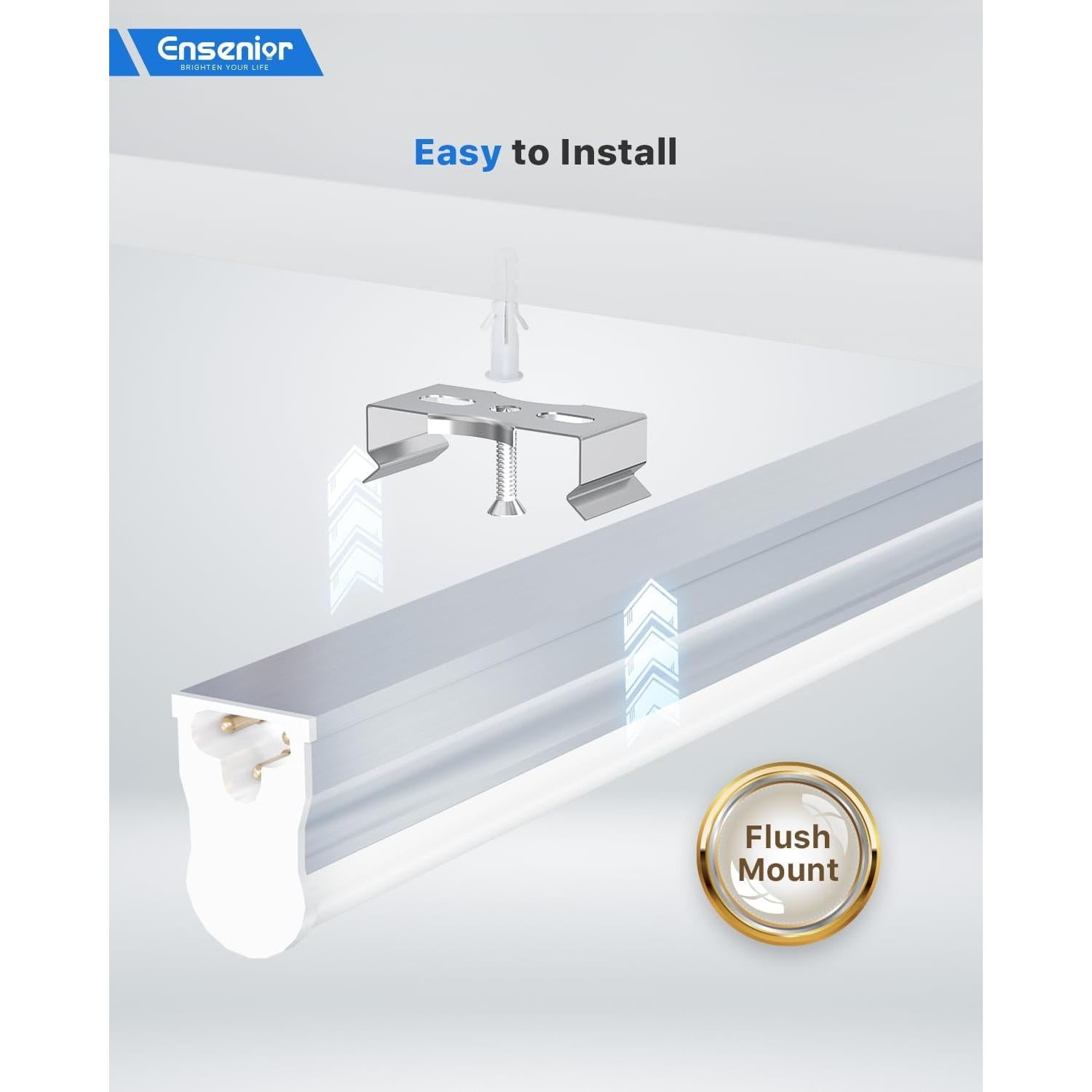 Paquete de 6 Luces LED T5 Ensenior 20W 2000LM 6500K 1.22m