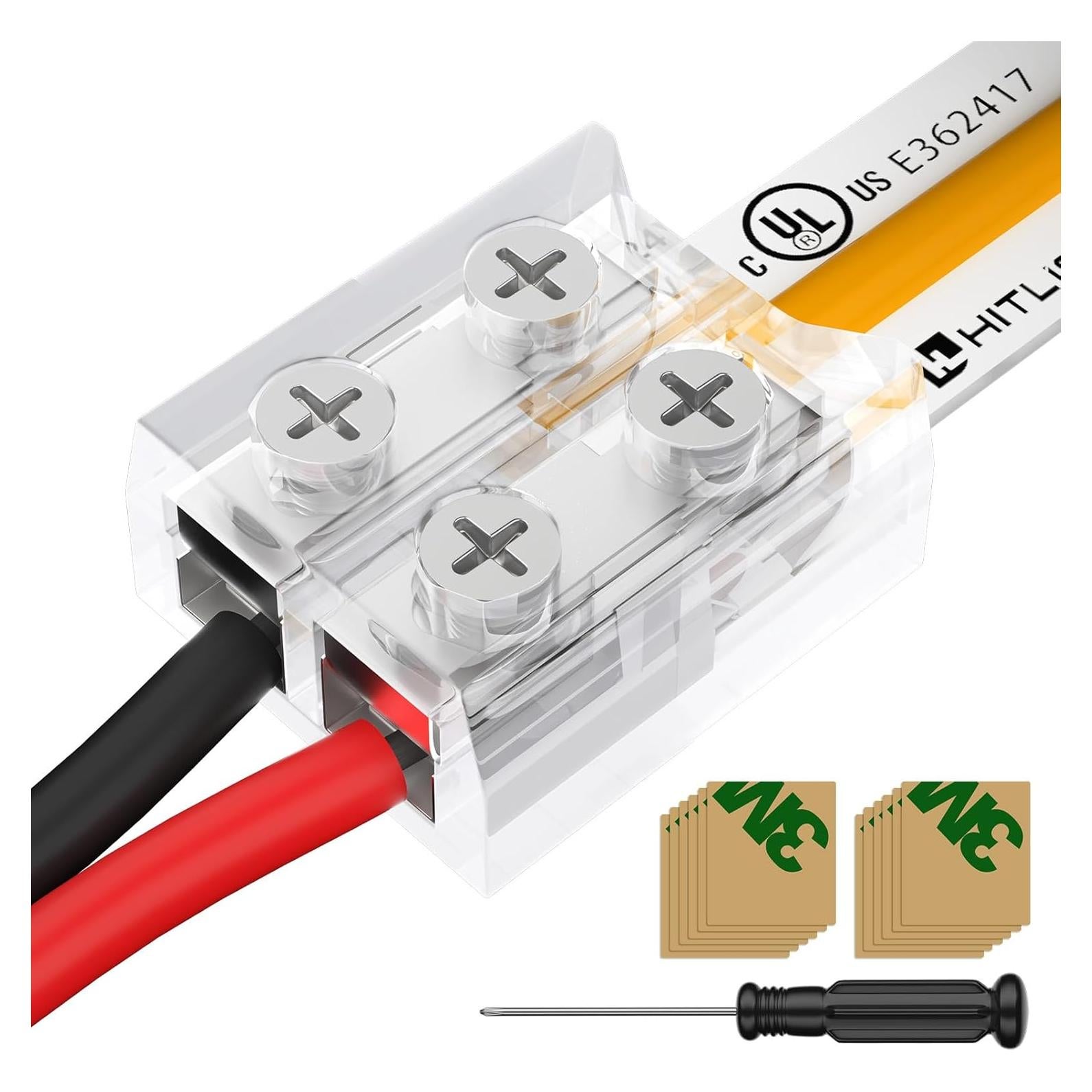 Conectores LED HitLights 12 Pack 2 Pines 8mm Sin Soldadura