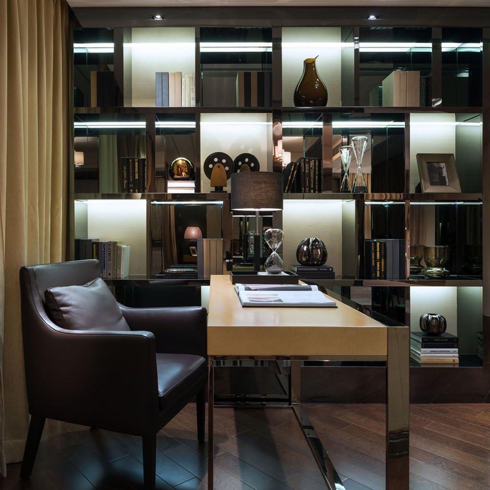 Canal de Aluminio LED en U 10x1m hunhun con Cubierta Lechosa